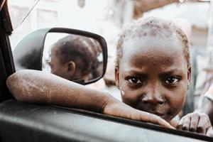 Portrait of a young african girl in Zanzibar photo