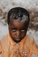 Portrait of a young african boy in Zanzibar photo