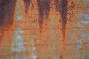 Background from rusty metal close-up. Rust spots on iron. photo