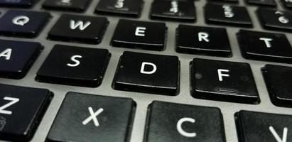 Laptop Keyboard super close-up photo