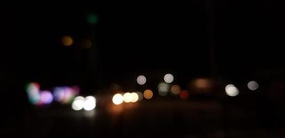 blurry bokeh light at night photo