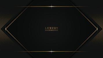 Premium luxury abstract black gold line background. Vector illustration