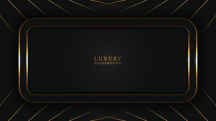 golden frame luxury background with golden lines. vector illustration