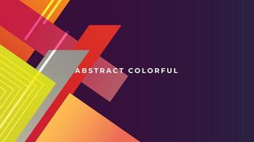 Colorful abstract geometrical background. Dynamic shapes composition with white lines. Vector illustration