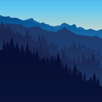 Monochromatic Landscape Vector Art, Icons, and Graphics for Free Download