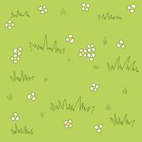 hierba verde fresca, fondo de vector de repetición sin costuras de hierba. manzanilla en textura de hierba. verano, prado de primavera, césped, ilustración de césped. plantilla ecológica, vegano, naturaleza