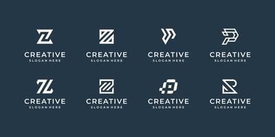 Modern line logo illustration vector graphic bundle. Suit for icon, brand, advertising, modern, personal use, and business card