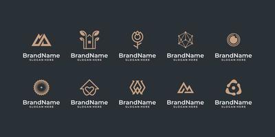 Abstract logo design bundle inspirations vector