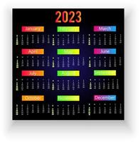 calendario para el diseño de 2023 vector