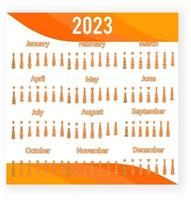 calendario para el diseño de 2023 vector