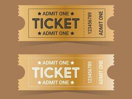 2 tickets for one person on a colored background vector