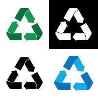 Set. Recycle icon symbol vector. on white background vector