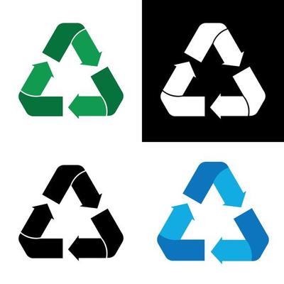 Set. Recycle icon symbol vector. on white background