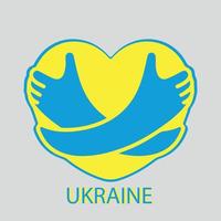 Hugging heart symbol. vector