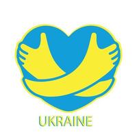 Hugging heart symbol. vector