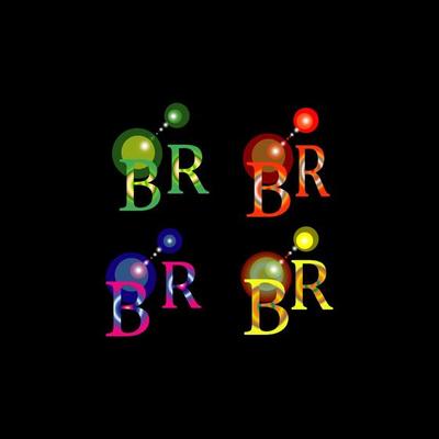 CREATIVE BR MULTI COLOUR LOGO,BR LOGO MONOGRAM FOR COMPANY.