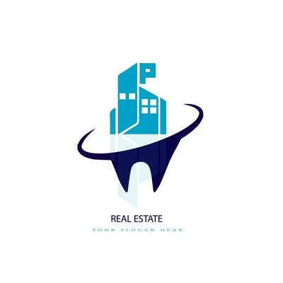 P real estate logo design. P letter icon design for real estate company.
