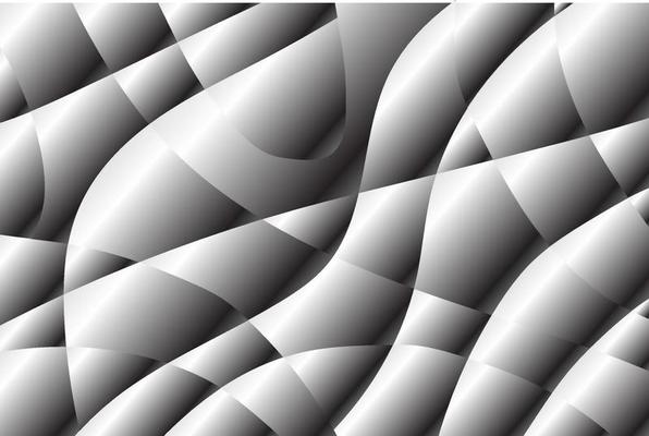 Abstract background with soft curvy waves, flowing 3D shapes background. Fluids and abstract waves, gradient backdrop.