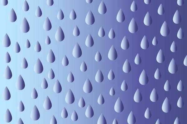Abstract background with raindrops. Dark blue gradient background with waterdrops, vector backdrop. Falling water drops illustration wallpaper.