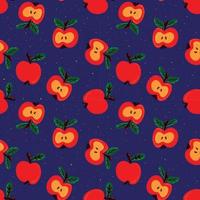 apples seamless pattern vector