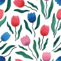 tulips seamless pattern vector