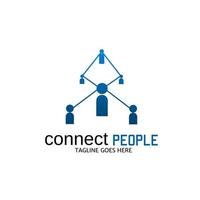 Template logo connect people vector