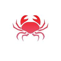 Template logo icon crabs red color vector