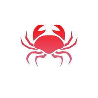 Template logo icon crabs red color vector