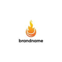 MODERN DESIGN FIRE DROP LOGO TEMPLATE vector