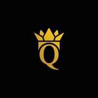 diseño del logotipo de la reina q de la letra del monograma vector