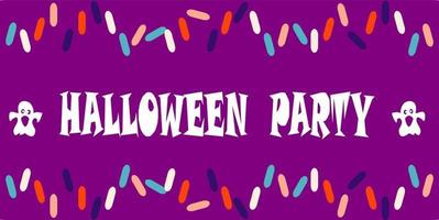 Halloween theme. Orange, purple background. For use as a poster or greeting card, invitation card. vector