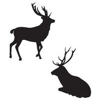 deer silhouette art vector