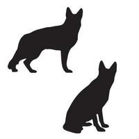 German Shepherd Dog Silhouette vector