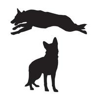 German Shepherd Dog Silhouette vector