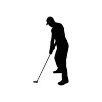 golf silhouette art vector