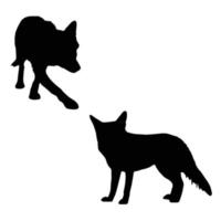 fox silhouette art vector