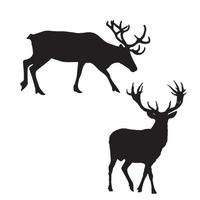 deer silhouette art vector