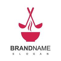 Soup And Cooking Logo Template vector