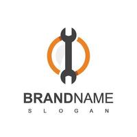 Service And Repair Logo With Wrench Symbol vector