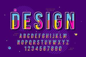 decorative memphis  Font and Alphabet vector