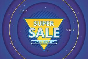 super sale banner with abstract gradient vector background