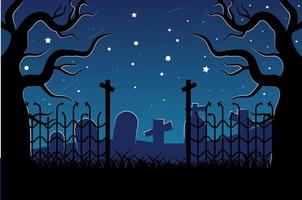 halloween background with spooky elements vector