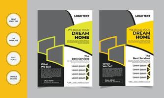 Construction Flyer Design Template vector