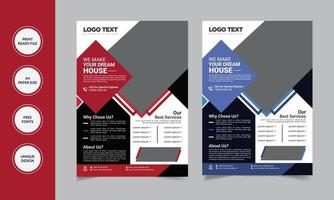 Construction Flyer Design Template vector