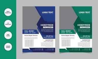 Home Repair Service Flyer vector