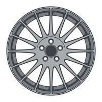 car wheel illustration for conceptual design vector