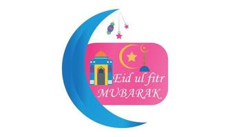 Eid Al fitr Festival namaz Masjid creative Design vector