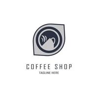 coffee shop logo template design for brand or company and other vector