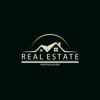 real estate house logo template design for brand or company and other vector