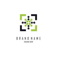 modern monogram logo template design for brand or company and other vector